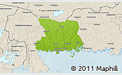 Physical 3D Map of Karlshamn Kommun, shaded relief outside