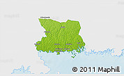 Physical 3D Map of Karlshamn Kommun, single color outside