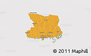 Political 3D Map of Karlshamn Kommun, cropped outside