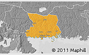 Political 3D Map of Karlshamn Kommun, desaturated