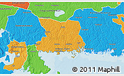 Political 3D Map of Karlshamn Kommun