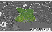 Satellite 3D Map of Karlshamn Kommun, desaturated
