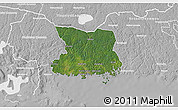Satellite 3D Map of Karlshamn Kommun, lighten, desaturated