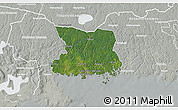 Satellite 3D Map of Karlshamn Kommun, lighten, semi-desaturated