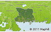 Satellite 3D Map of Karlshamn Kommun, physical outside