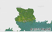 Satellite 3D Map of Karlshamn Kommun, single color outside