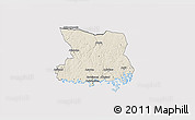 Shaded Relief 3D Map of Karlshamn Kommun, cropped outside