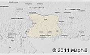 Shaded Relief 3D Map of Karlshamn Kommun, desaturated