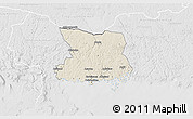 Shaded Relief 3D Map of Karlshamn Kommun, lighten, desaturated