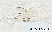 Shaded Relief 3D Map of Karlshamn Kommun, lighten