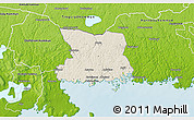 Shaded Relief 3D Map of Karlshamn Kommun, physical outside