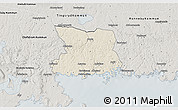 Shaded Relief 3D Map of Karlshamn Kommun, semi-desaturated