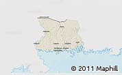 Shaded Relief 3D Map of Karlshamn Kommun, single color outside