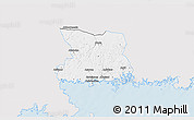 Silver Style 3D Map of Karlshamn Kommun, single color outside