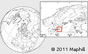 Blank Location Map of Karlshamn Kommun, within the entire country