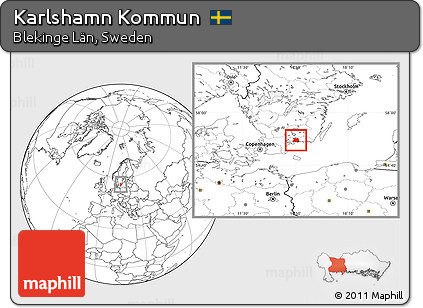 Blank Location Map of Karlshamn Kommun