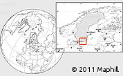 Blank Location Map of Karlshamn Kommun, highlighted country, within the entire country