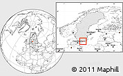 Blank Location Map of Karlshamn Kommun, highlighted country, highlighted parent region, within the entire country