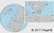 Gray Location Map of Karlshamn Kommun