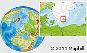 Physical Location Map of Karlshamn Kommun, highlighted country