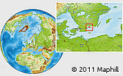 Physical Location Map of Karlshamn Kommun, highlighted parent region
