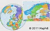 Political Location Map of Karlshamn Kommun, within the entire country