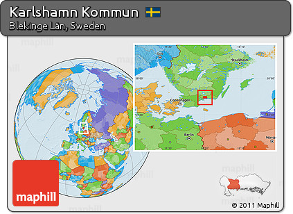 Political Location Map of Karlshamn Kommun