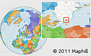 Political Location Map of Karlshamn Kommun, highlighted country