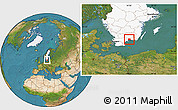 Satellite Location Map of Karlshamn Kommun, highlighted country