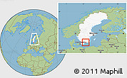 Savanna Style Location Map of Karlshamn Kommun, highlighted country, within the entire country