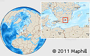 Shaded Relief Location Map of Karlshamn Kommun
