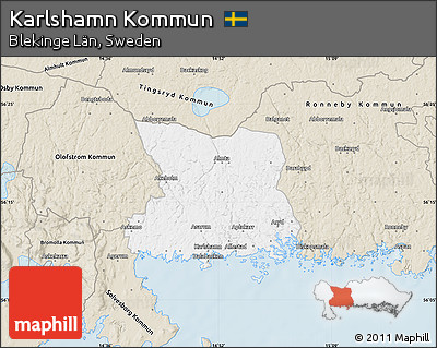 Classic Style Map of Karlshamn Kommun