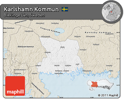 Classic Style Map of Karlshamn Kommun