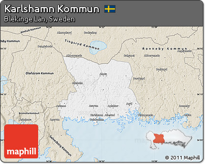 Classic Style Map of Karlshamn Kommun