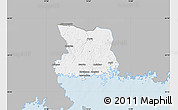 Gray Map of Karlshamn Kommun, single color outside