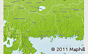 Physical Map of Karlshamn Kommun