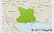 Physical Map of Karlshamn Kommun, shaded relief outside