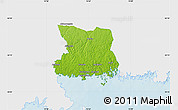 Physical Map of Karlshamn Kommun, single color outside