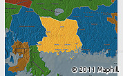 Political Map of Karlshamn Kommun, darken