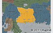 Political Map of Karlshamn Kommun, darken, semi-desaturated