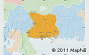 Political Map of Karlshamn Kommun, lighten