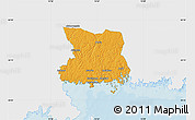 Political Map of Karlshamn Kommun, single color outside