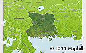 Satellite Map of Karlshamn Kommun, physical outside