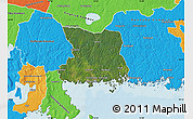 Satellite Map of Karlshamn Kommun, political outside