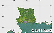 Satellite Map of Karlshamn Kommun, single color outside