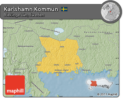 Savanna Style Map of Karlshamn Kommun