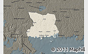 Shaded Relief Map of Karlshamn Kommun, darken