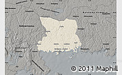 Shaded Relief Map of Karlshamn Kommun, darken, semi-desaturated