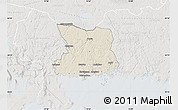 Shaded Relief Map of Karlshamn Kommun, lighten, semi-desaturated