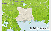 Shaded Relief Map of Karlshamn Kommun, physical outside